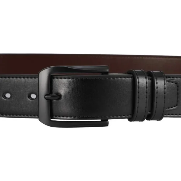 Men’s Casual Leather Jeans Belts 1 1/2” Wide Thick Alloy Prong Buckle Work Dress Belt for Men - Image 3