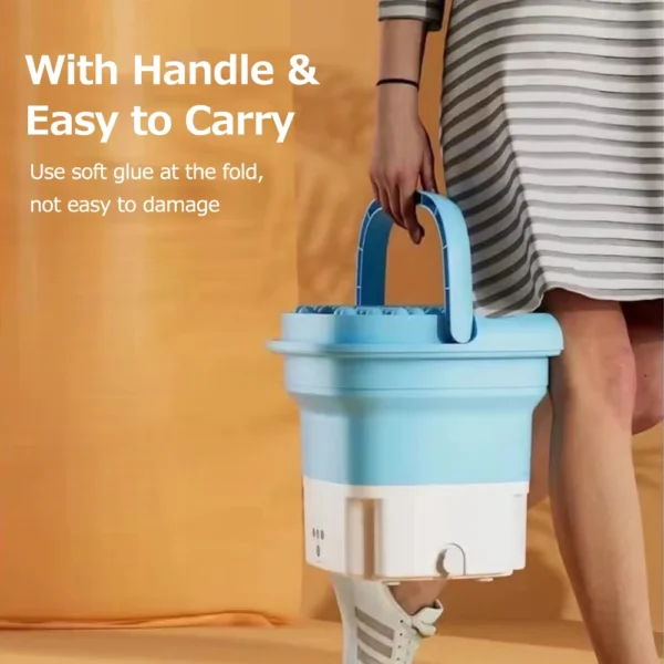 Washing Machine Small Household Folding Portable Automatic Ultrasonic Forward and Reverse Pulsator Elution Dual Purpose Imitatio - Image 6