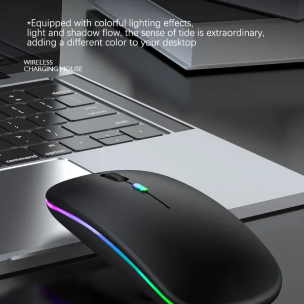 Bluetooth Rechargeable Wireless Mouse USB 2.4GHz RGB Single-mode Mouse Suitable for Laptops Tablets Macbooks Gaming Mice - Image 5