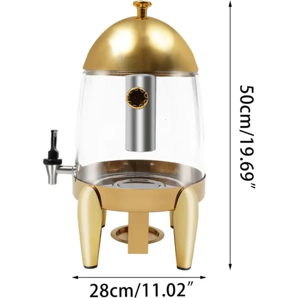 12L Hot and Cold Beverage Dispenser Stainless Steel Electric Drinks Dispenser with Tap Switching for Restaurants Cafeterias - Image 3