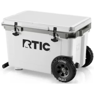 52 Quart Ultra-Light Wheeled Hard Cooler Insulated Portable Ice Chest Box for Beach, Drink, Beverage, Camping, Picnic, Fishing