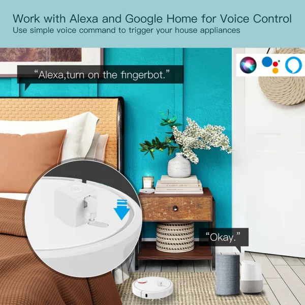 Tuya Fingerbot Plus Pusher Smart Home Bluetooth Finger Robot Switch Timer App Voice Control Add Hub Work With Alexa Google - Image 4