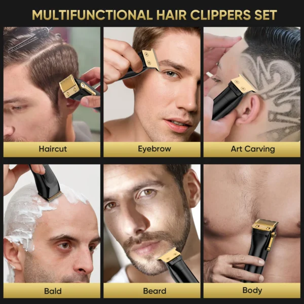 Sejoy Professional Electric Hair Clippers Kits 2 Gears Speeds LCD Rechargeable Hair Trimmers for Men Cordless Hair Cut Machine - Image 6