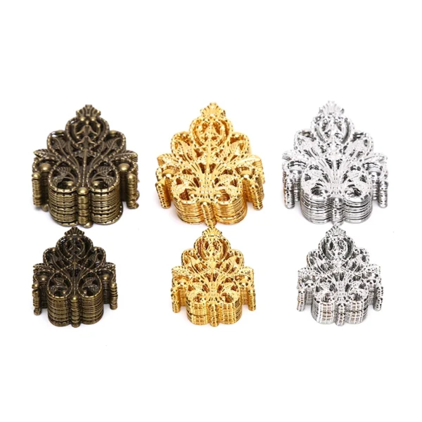 20Pcs Mix Filigree Crafts Hollow DIY Embellishments Findings Jewelry Accessories - Image 2