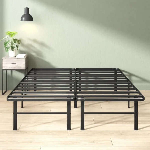 14in Mattress, Sturdy Metal Bed Frame, No Box Spring Needed, Eco Friendly Packaging, Queen