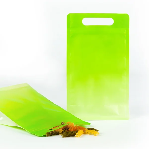 50Pcs Eco Friendly Standing Up Zip Lock Bag Multifunctional Snack/Coffee Bean Food Storage Pouches Matte Green With Hang Hole - Image 3