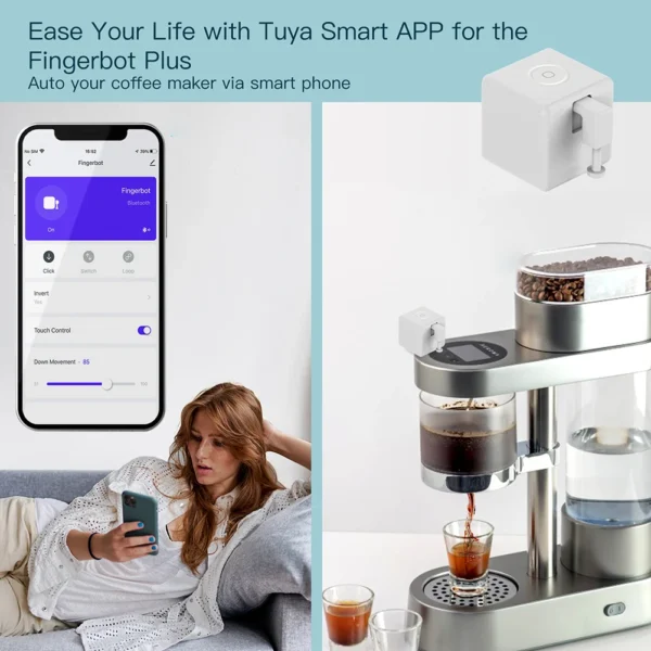 Tuya Fingerbot Plus Pusher Smart Home Bluetooth Finger Robot Switch Timer App Voice Control Add Hub Work With Alexa Google - Image 3