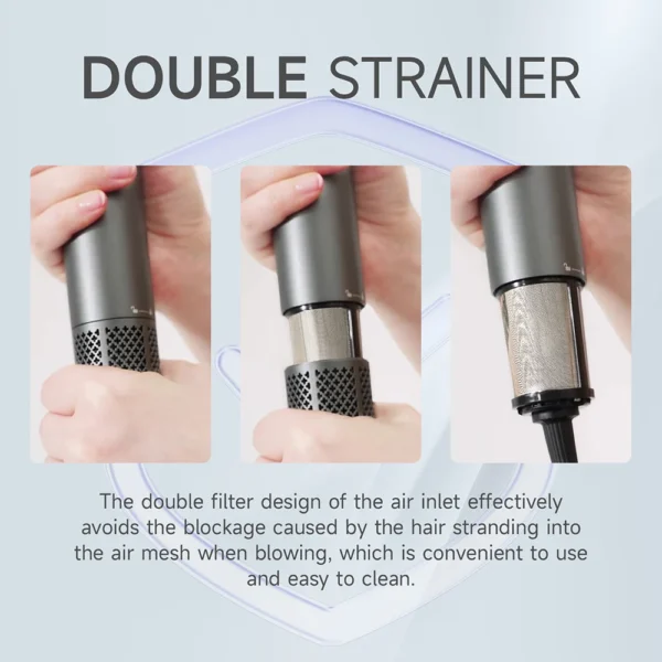 Compact Hair Dryer,Faster Drying, Shinier Hair,Temperature, LED Display, 110000RPM/MIN, Portable, Ionic Blow Dryer - Image 6