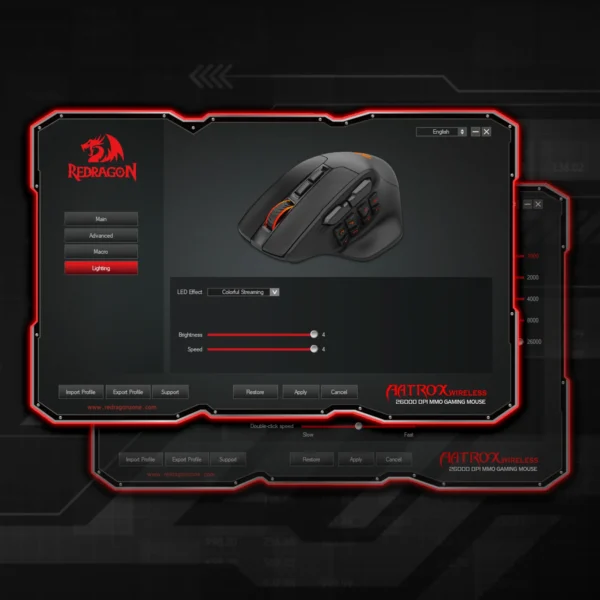Redragon M811 PRO Wireless MMO Gaming Mouse, 15 Programmable Buttons RGB Gamer Mouse, 10 Side Macro Keys - Image 3