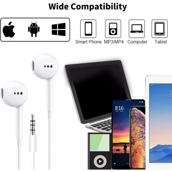 2 Pack Wired Earbuds with Mic, Volume Control, Compatible with iPhone/iPad/Android/PC & 3.5mm Devices - Image 6