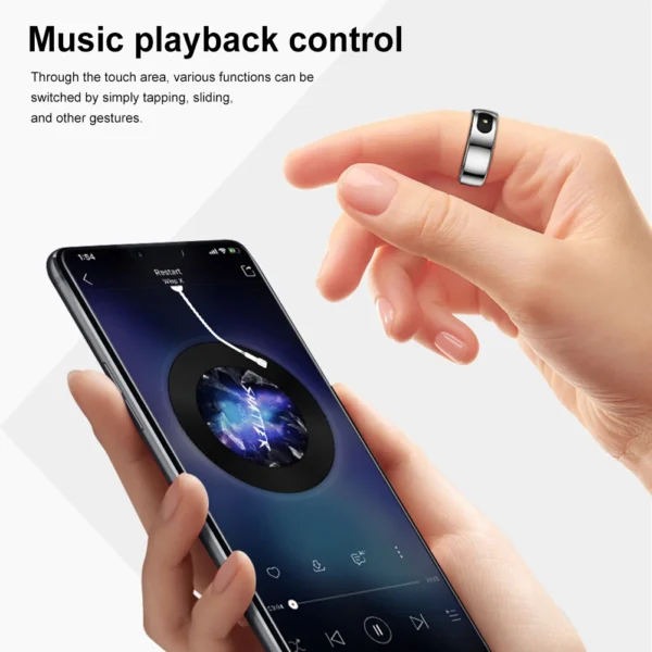 Smart Ring R08 Womens Men Electronic Smartring 5ATM Waterproof Blood Oxygen Pressure Health Monitor With Charging Case for Phone - Image 5
