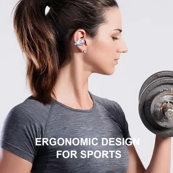 GREATWALL Wireless Bluetooth Earphones Earhook HIFI Headphones Stereo Sound Sports Headset HD Call Earbuds LED Digital Display - Image 6