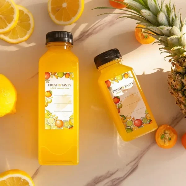 100pcs Juice Bottles, 12oz Plastic Bottles with Caps, Reusable Juice Bottle with Caps Clear Bulk Beverage Containers with - Image 6