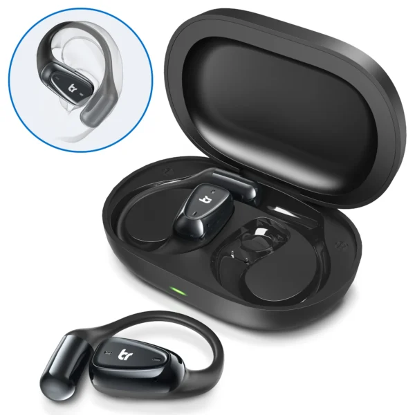 BR-CT3 Mini Open Ear Headphone bluetooth 5.4 Wireless Earphone Light Comfortable Ear Hooks Clear Call IPX7 Waterproof Sports