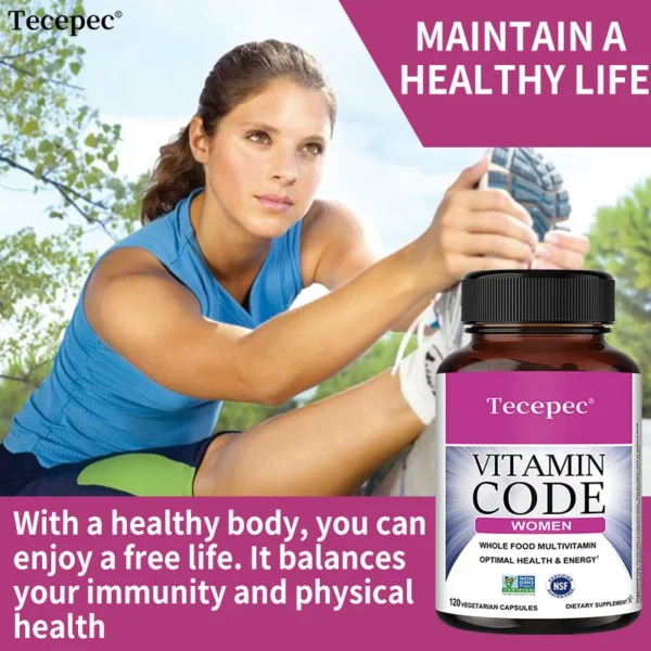 Vitamin Code for Women - Natural Vitamins and Folic Acid, Supports Healthy Energy, Balanced Immune System and Overall Health - Image 6