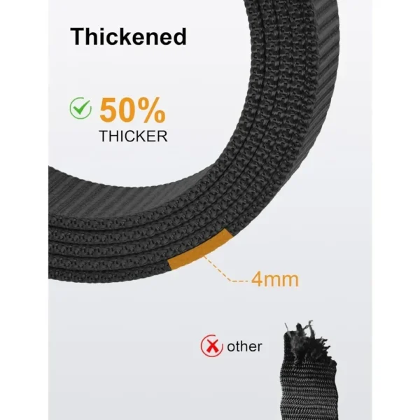 Ratchet Belt for Men, Nylon Web Tactical Belt with Automatic Slide Buckle, Adjustable Trim to Fit - Image 4