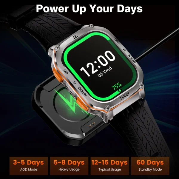 Original KOSPET TANK M3 Ultra GPS Smartwatches Men Waterproof Electronic Smart Watch AOD 480mAh Digital AMOLED Bluetooth Watches - Image 6