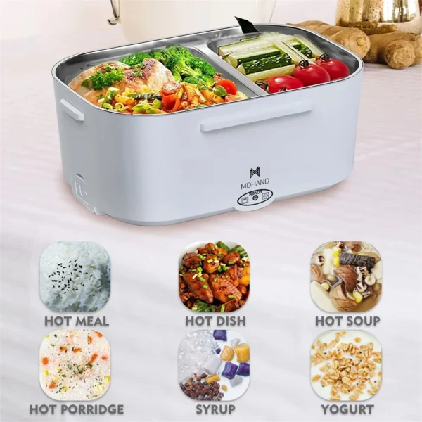 65W 1.5L Electric Lunch Box Food Warmer Portable Food Heater for Car Or Home - Leak Proof, Lunch Heating Microwave for Truckers - Image 4