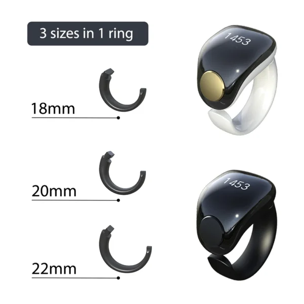 Muslim Gift Smart Electronic Counter Waterproof Tasbeeh Tasbih Zikr Ring Tasbeeh Counter Interchangeable Rings 18/20/22mm - Image 6