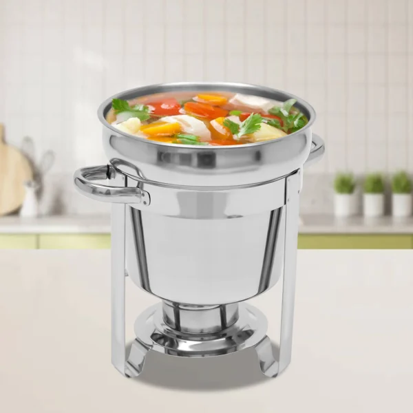 7L Food Warmer 201 Stainless Steel Stock Pot Soup Stove Durable Easy to Clean Essential Kitchen Gadget