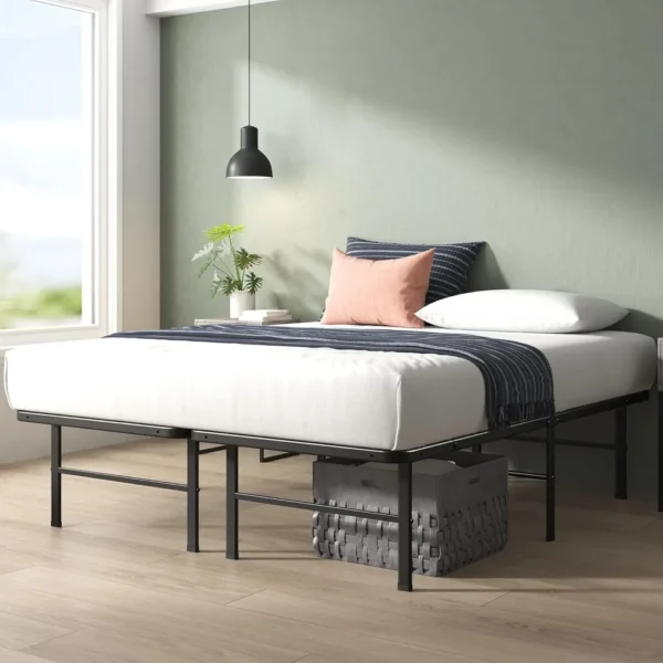 14in Mattress, Sturdy Metal Bed Frame, No Box Spring Needed, Eco Friendly Packaging, Queen - Image 3