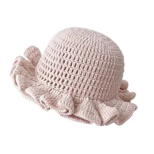 Faux Trapper Hat Women Crochet Bucket Hat Women Trendy Knit Floppy Cap Cute Boho Handmade Outdoor Boho Travel Fishing Hats