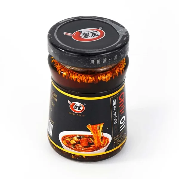 CuiHong Red Hot Chili Sauce,Spicy Chili Oil with Sesame Seeds,Chili Oil For Noodles 7.06oz(200g)*1 Pack - Image 5