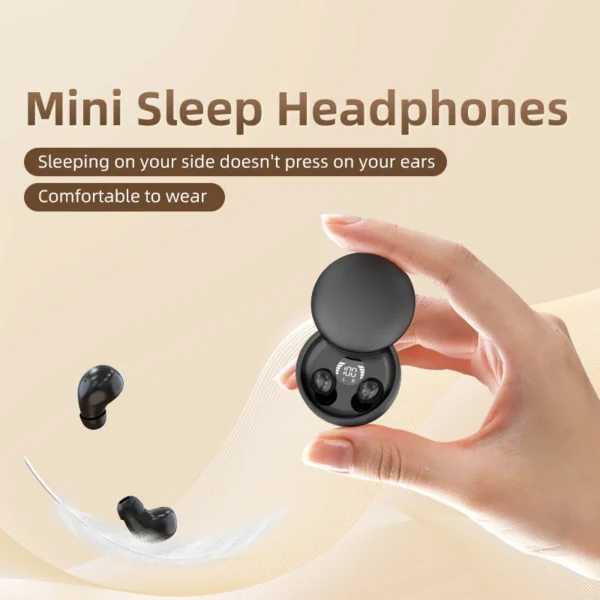 Wireless Bluetooth sleeping Headphones Noise canceling earbuds Hidden Headset Mini Invisible Earphones With Mic Sport Waterproof - Image 3