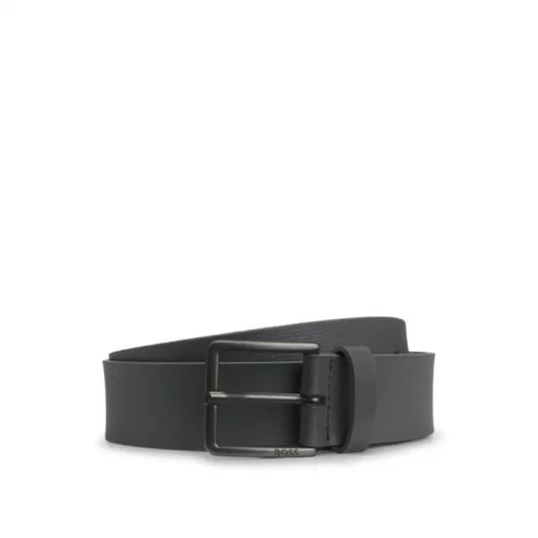 BOSS | Italian-leather belt with embossed structure