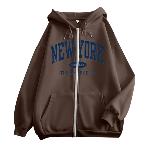 Streetwear Basic Hooded Sweatshirt Women's Casual Long Sleeve Track Jackets With Pockets Cropped Sweaters Hoodies For Women - Image 3