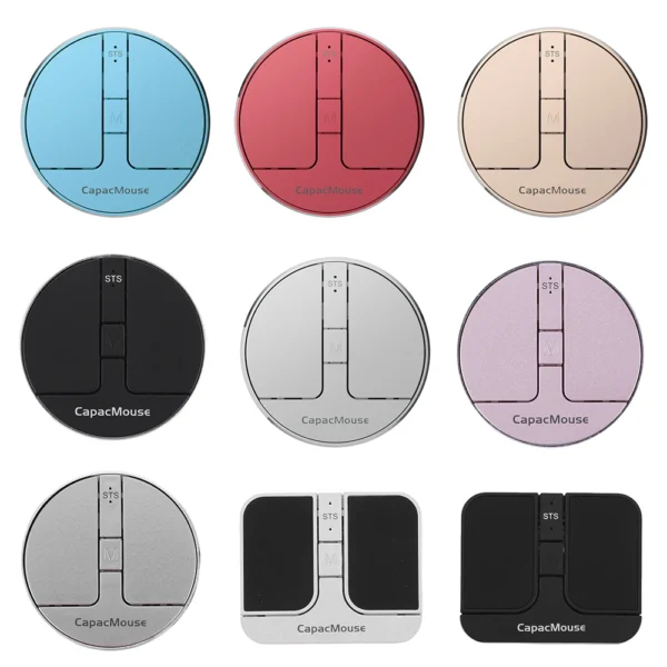 Portable Silent Mouse 3 Mode BT 5.2/2.4G/USB Mini Capacitive Mouse Ultra Thin Wireless Computer Mouse Rechargeable for Laptop PC - Image 2