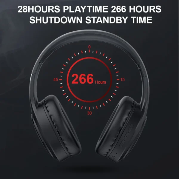 Siindoo JH-919 Wireless Bluetooth Headphones Foldable Stereo Earphones Super Bass Noise Cancelling Mic For Iphone Laptop PC TV - Image 3