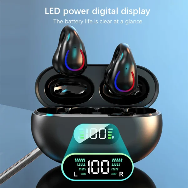 GREATWALL Wireless Bluetooth Earphones Earhook HIFI Headphones Stereo Sound Sports Headset HD Call Earbuds LED Digital Display - Image 5