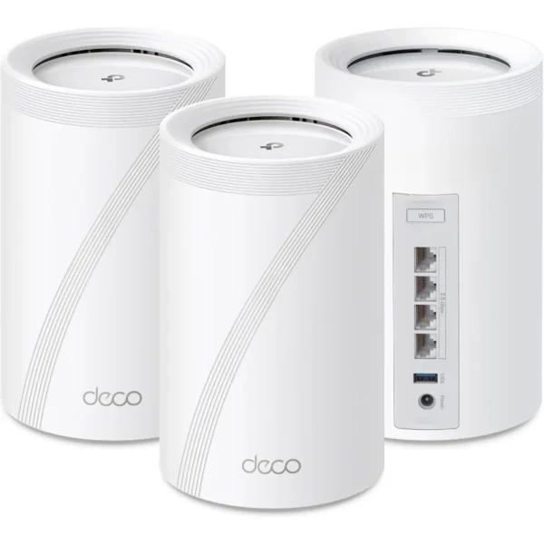 Tri-Band WiFi 7 BE10000 Whole Home Mesh System (Deco BE63) | 6-Stream 10 Gbps | 4 × 2.5G Ports Wired Backhaul, 4× Smart Internal