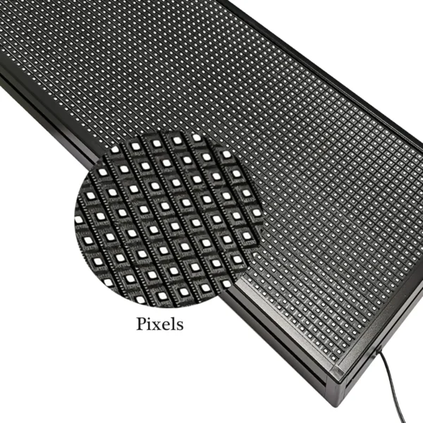 LED Scrolling Display Semi-outdoor Full Color P10 77"X14" WIFI Control Electronic for Business Advertising Board - Image 4