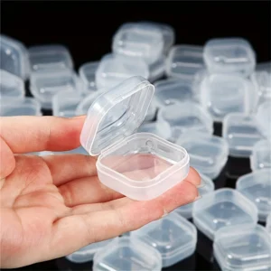 30pcs Clear Plastic Storage Box Set,Space-Saving, For Jewelry, Earrings, DIY Crafts, Hardware, Versatile, Desktop Installation