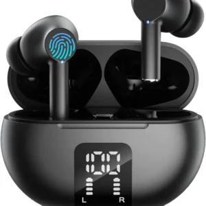 Wireless Earphone Bluetooth 5.3 Headphone 60H Playback LED Power Display Ear Buds Mic Noise Cancellation Stereo Sound Earphones