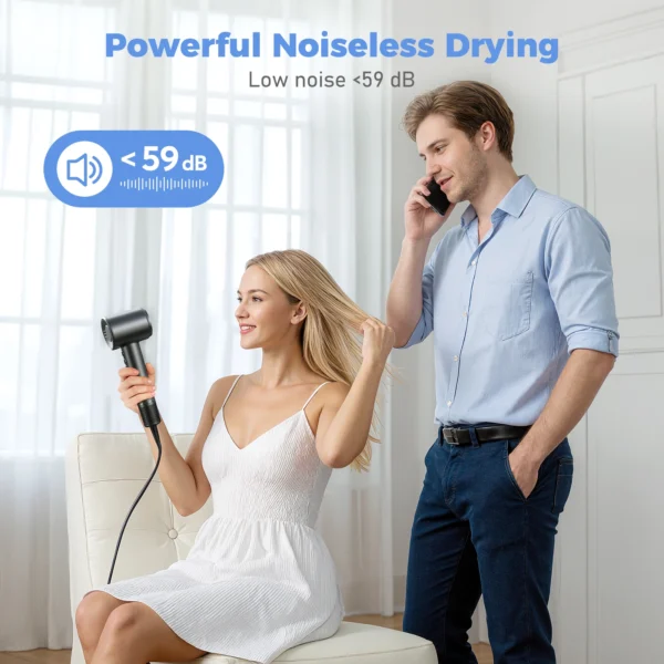 500 Million Ions Hair Dryer High-Speed 120000 RPM Electric Low Noise, Constant Temperature And Quick Drying For Home Salons - Image 5