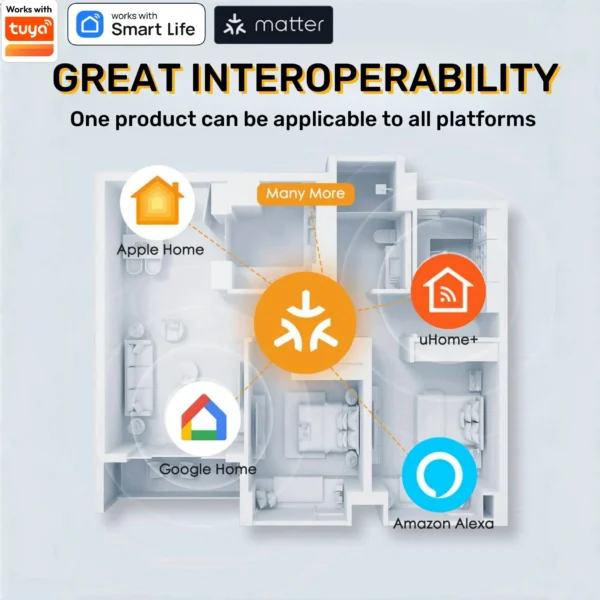 Matter WiFi Mini Smart Socket 10A US Timeing Wireless Voice Control Smart Life App Works With Tuya Homekit Alexa Google Home - Image 2