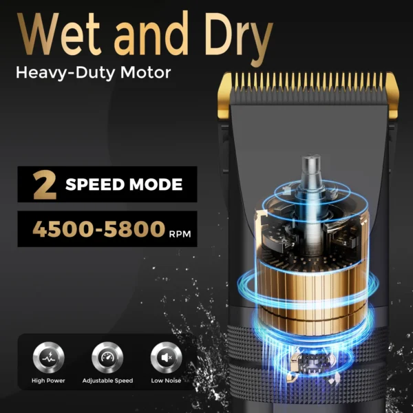 Sejoy Professional Hair Clippers for Men Rechargeable Beard Trimmer Cordless Barber Clippers for Hair Cutting Grooming - Image 3