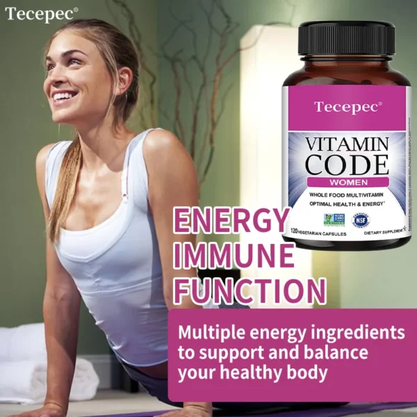Vitamin Code for Women - Natural Vitamins and Folic Acid, Supports Healthy Energy, Balanced Immune System and Overall Health - Image 2