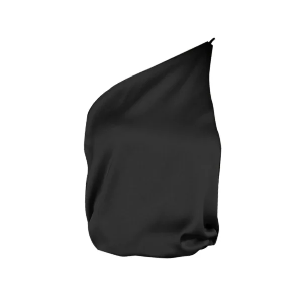 Summer Blouses For Women Fashion 2023 Sleeveless Satin Shirt Loose Casual Round Neck One Shoulder Camisole Camisas Y Blusas 블라우스 - Image 6