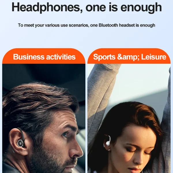 T10 Wireless Bluetooth-compatible 5.2 Earphone Hanging Ear Sports Waterproof Earbuds Noise-cancelling Business Headset - Image 2