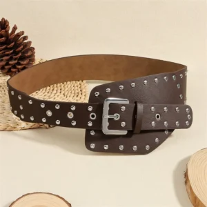Women s Fashion Wide Waist Belt Elastic Stretch Punk Style Cinch Belts for Shirt Dress and Skirt