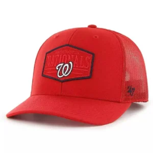 '47 Brand | Men's Red Washington Nationals Ridgeline Tonal Patch Trucker Adjustable Hat
