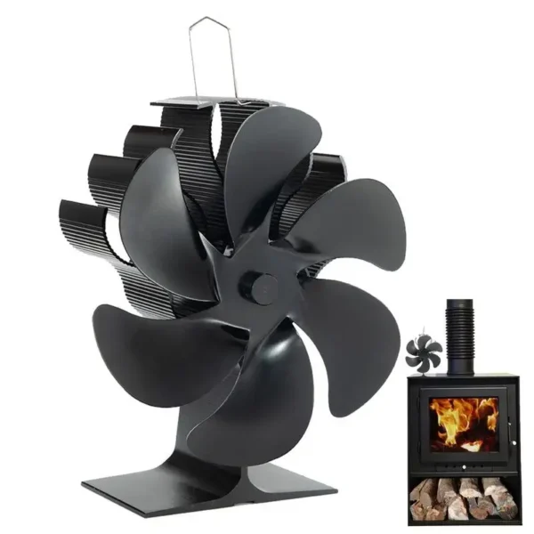Heat Powered Wood Stove Fan For Wood/Log Burner/Fireplace/Heater Non Electric Quiet Eco Friendly Stove Fans Circulating Warm Air - Image 3