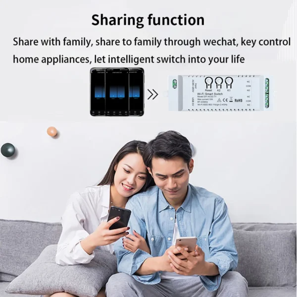 7-32V/85-265V WIFI Smart Remote Control Switch Work with Alexa Google Home Smart Switch Module Smart Life APP 2CH RF 433MHZ - Image 2