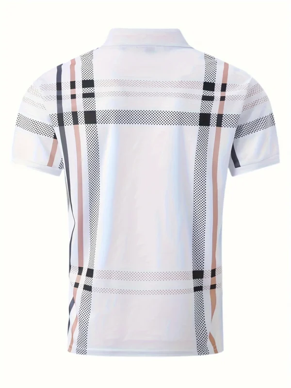 2024 new casual lapel polo shirt, men's fashionable versatile trend top summer pullover short sleeved t-shirt - Image 2