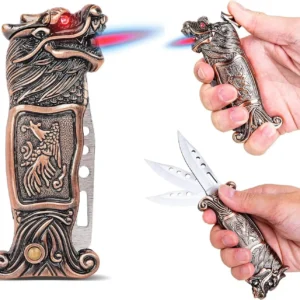Lighter, windproof dragonair lighter, cool gift design, exquisite packaging, reusable butane lighter