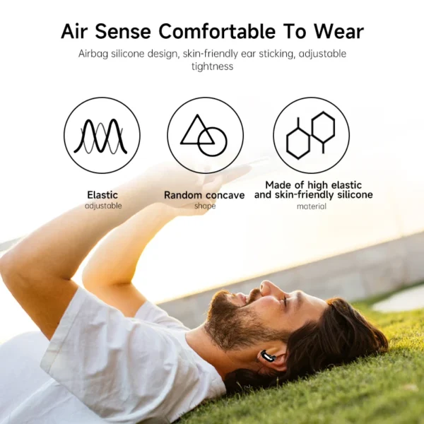 New Wireless Bluetooth 5.3 Earbuds Waterproof Sweatproof Noise Reduction Ear Clip Sport Earphones With Charging Case - Image 5